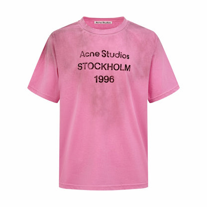 2026 New Ace Spray-Printed Distressed Logo Short-Sleeved Shirt (CC928-A15)