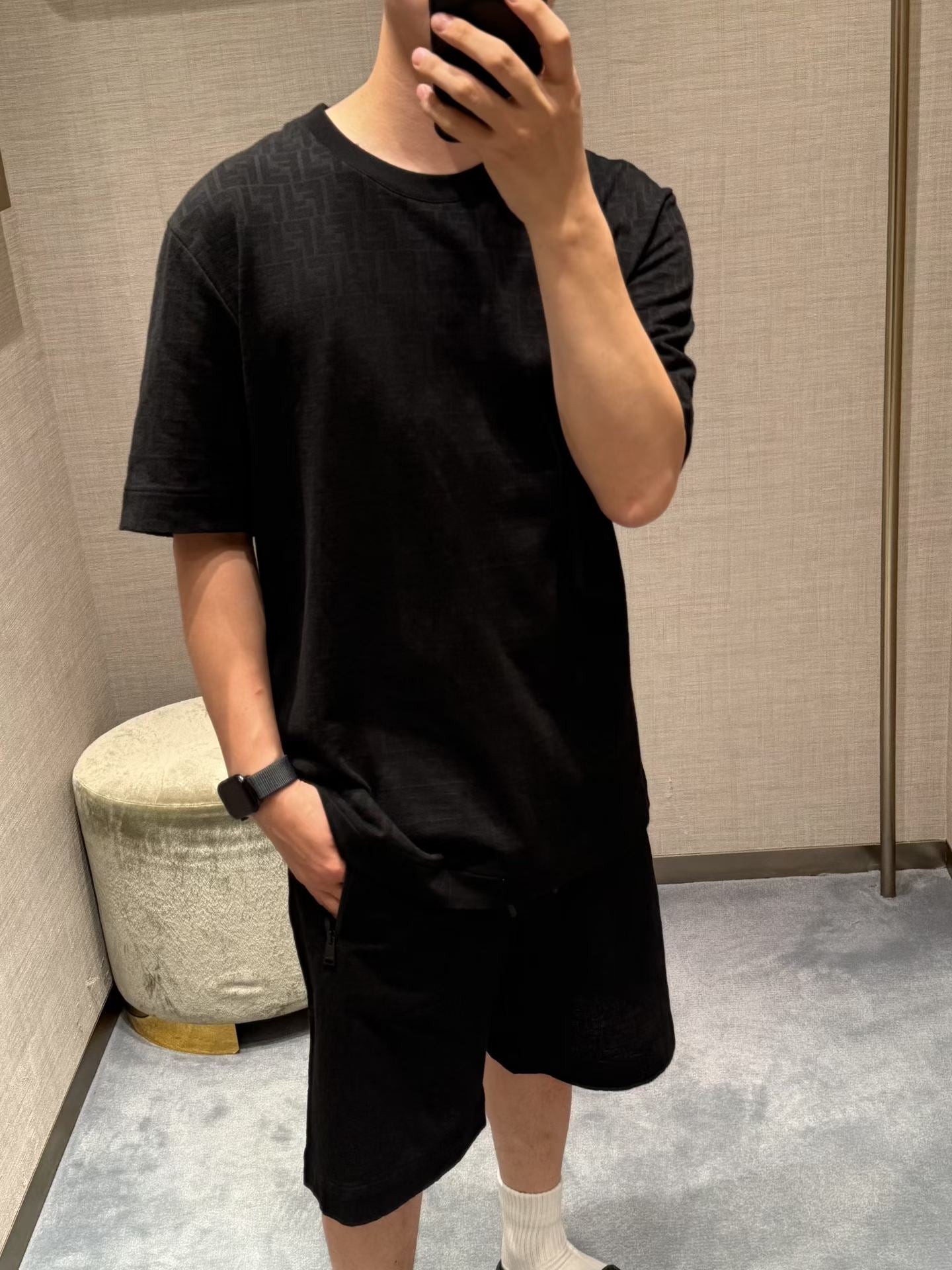 2026 New FF Jacquard Short-Sleeved Shirt (BB749-A20)