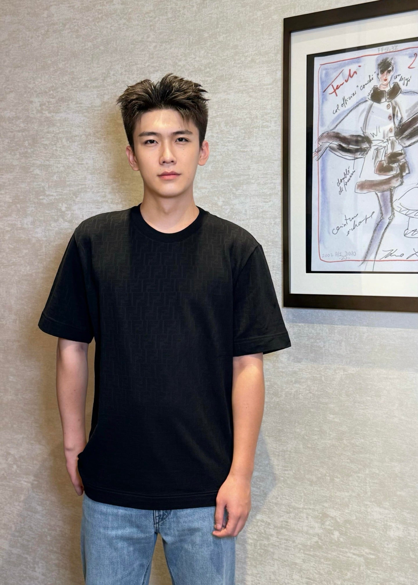 2026 New FF Jacquard Short-Sleeved Shirt (BB749-A20)