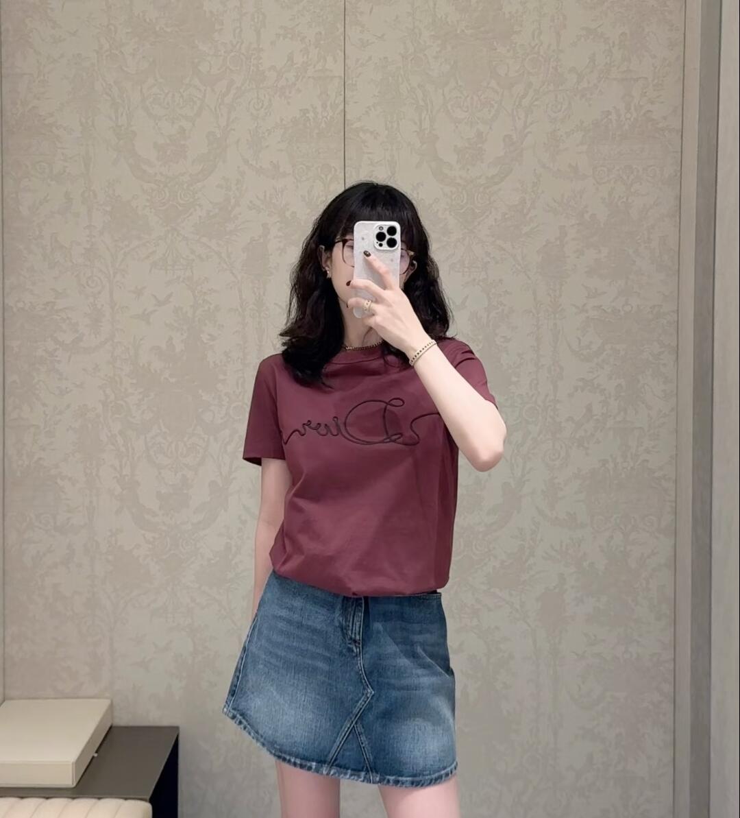 2026 New Style CD Embroidered Short-Sleeved Shirt (AA513-A15)
