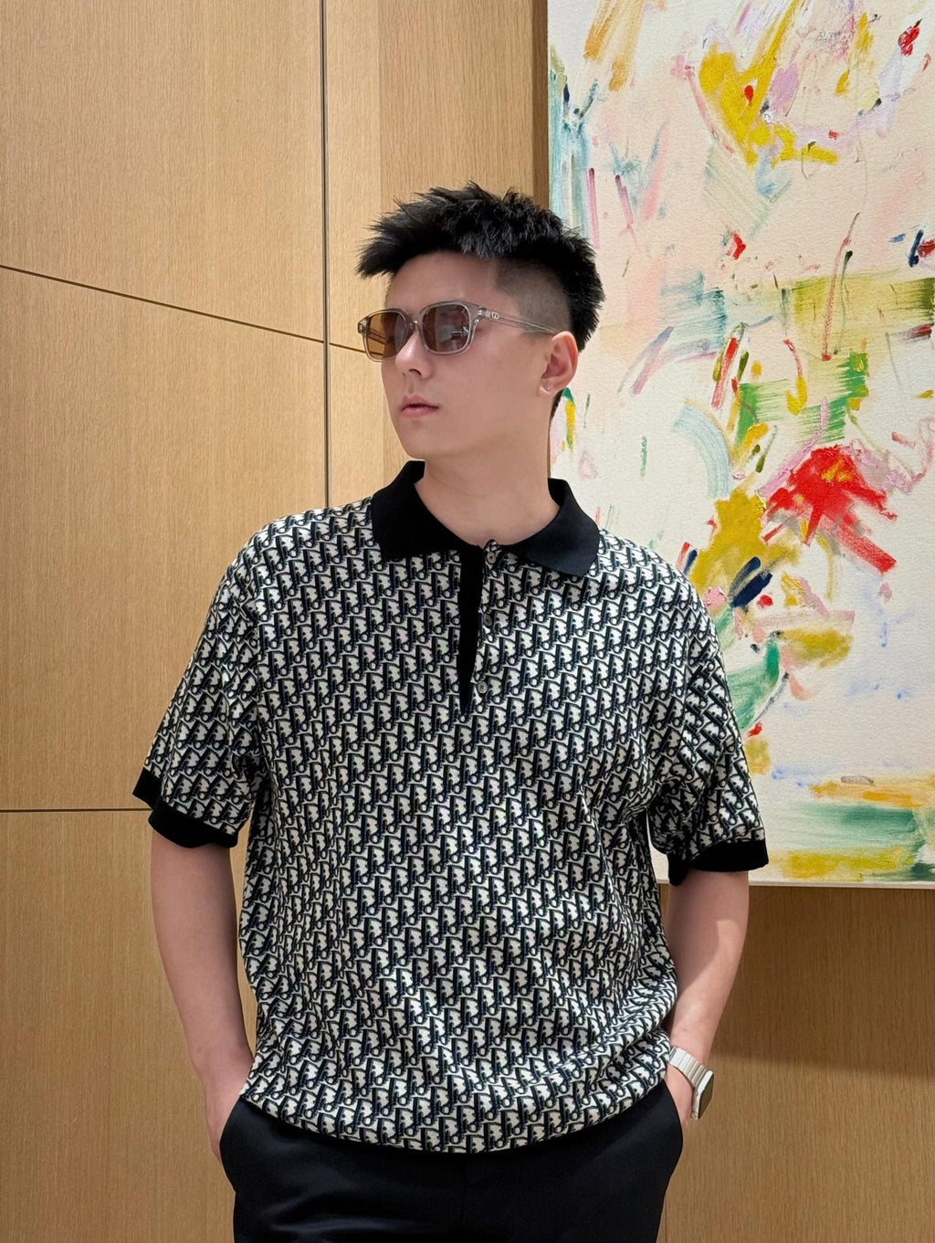 2026 New CD Knit Jacquard Polo Shirt (25128-A90)