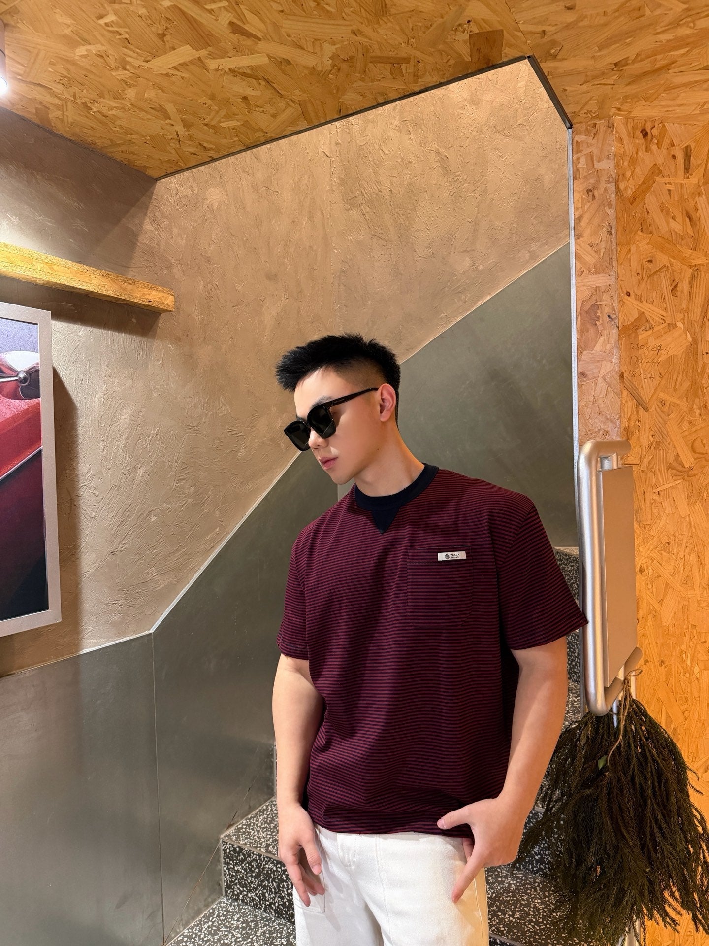 2026 New Triangle Brand Striped Pocket Short-Sleeve Shirt (CC939-A25)