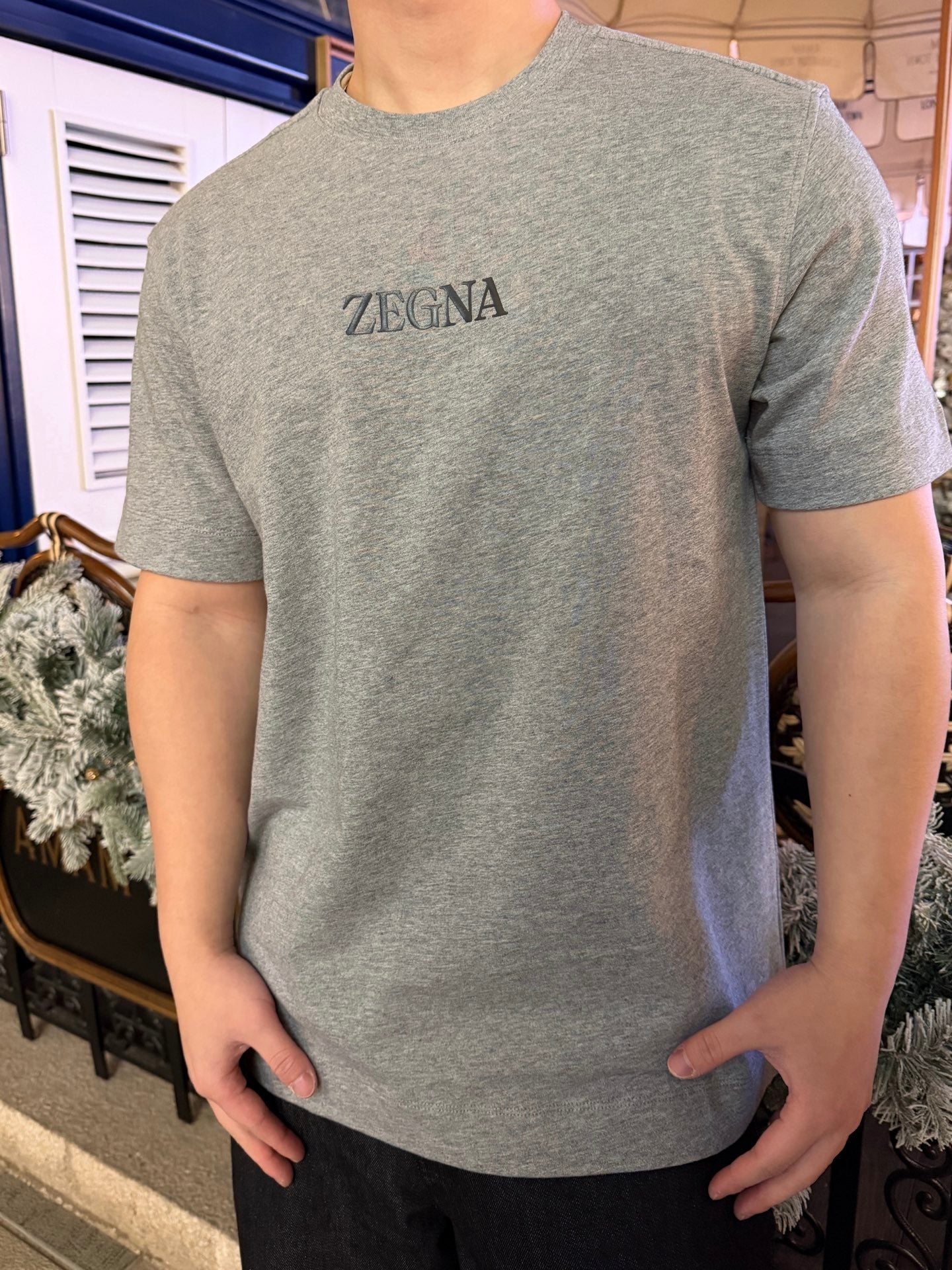 2026 New ZE Letter Print Short-Sleeve Shirt (AA537-A15)