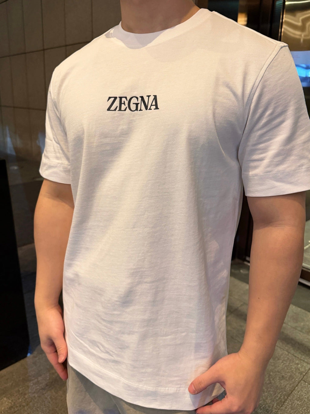 2026 New ZE Letter Print Short-Sleeve Shirt (AA537-A15)