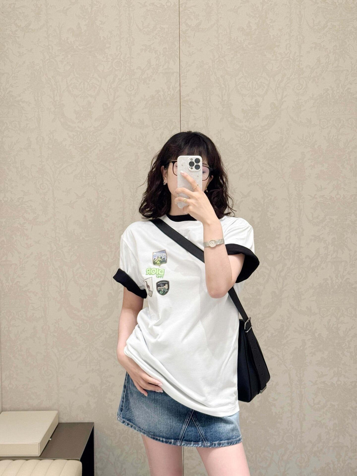 2026 New CD Multi-Color Patch Short-Sleeve Shirt (AA512-A15)