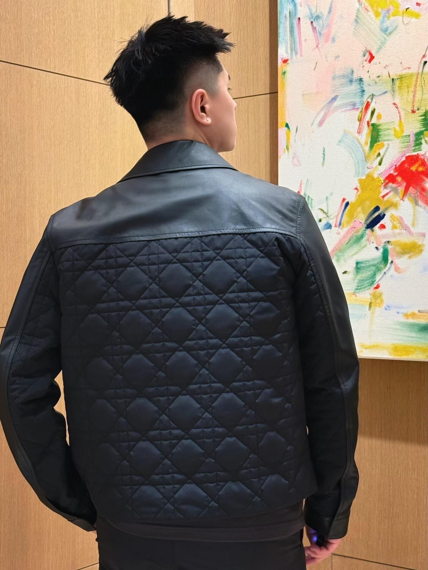 2026 New CD Checkerboard Pattern Leather Jacket (BB785-C80)