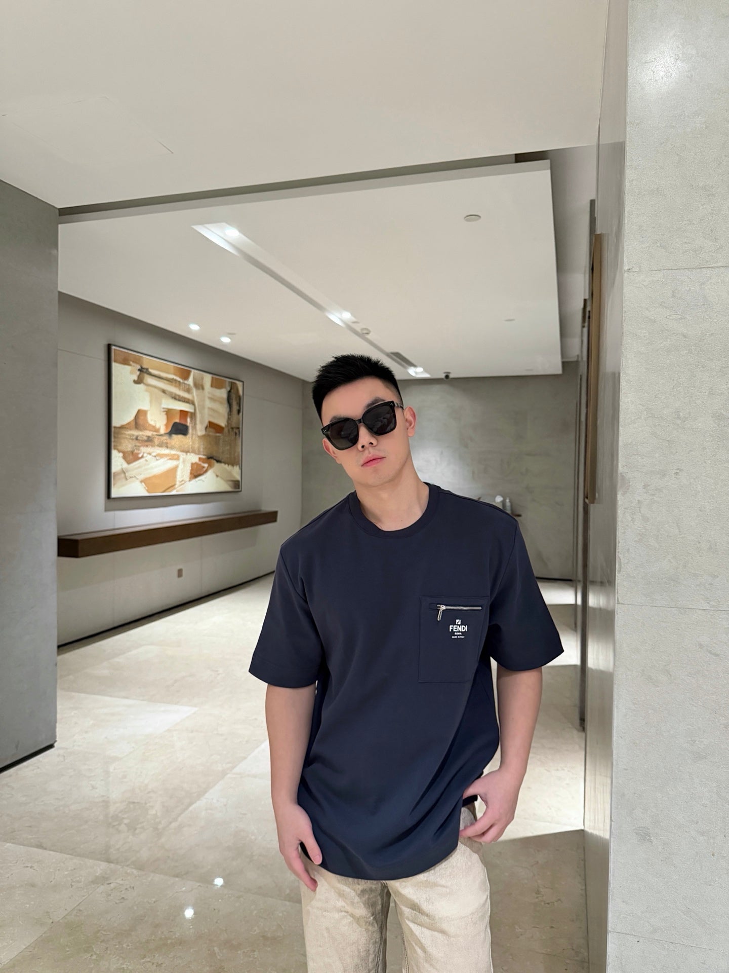 2026 New FF Print Pocket Short-Sleeve Shirt (AA530-A25)