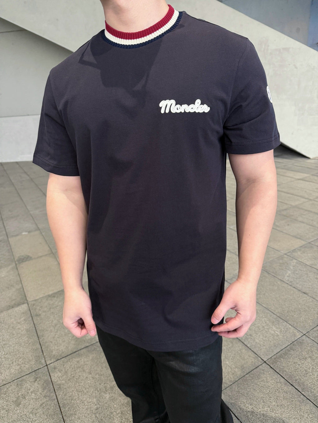2026 New Mon Knit Collar Logo Short Sleeve (AA538-A15)