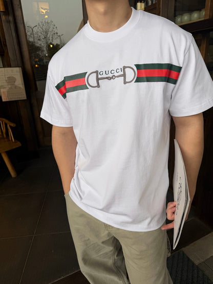 2026 New GU Horsebit Webbing T-Shirt (AA540-A15)