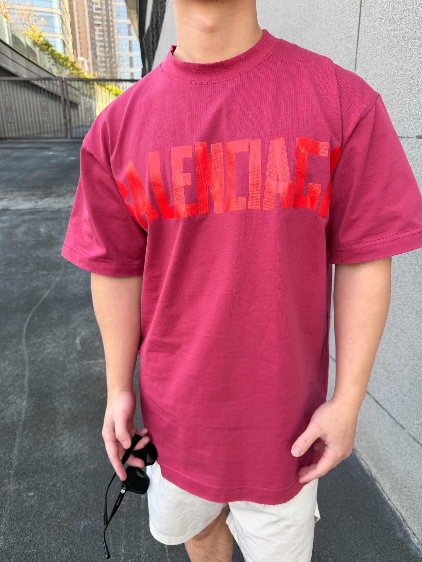 2026 New Balen Tape Letter T-Shirt (BB775-A20)