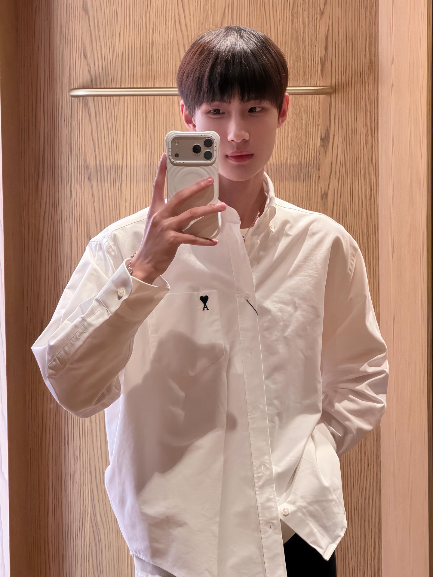2026 New Heart A Embroidered Pocket Shirt (BB793-B15)