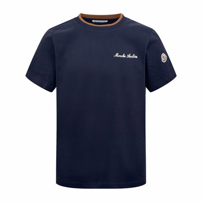 2026 New Mon Embroidered Logo Fake Two-Piece Short Sleeve (AA524-A15)