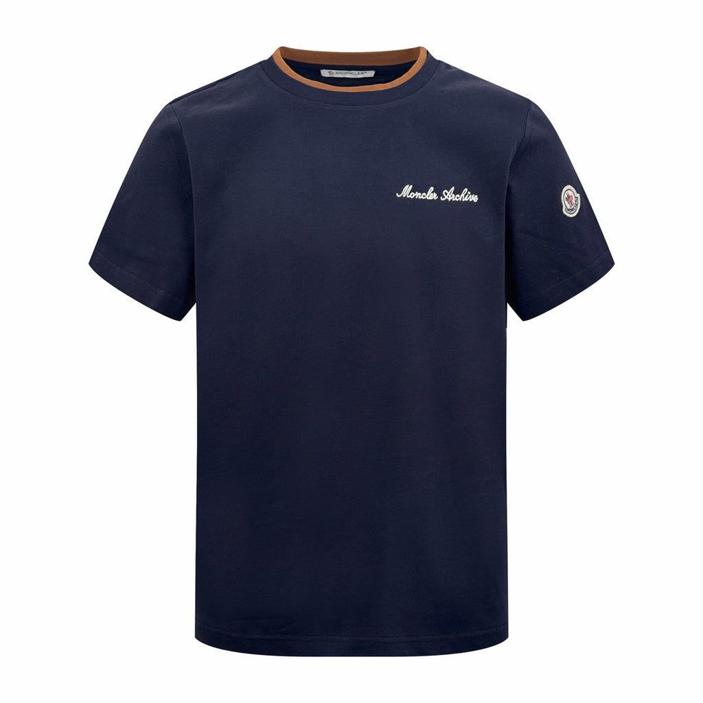 2026 New Mon Embroidered Logo Fake Two-Piece Short Sleeve (AA524-A15)