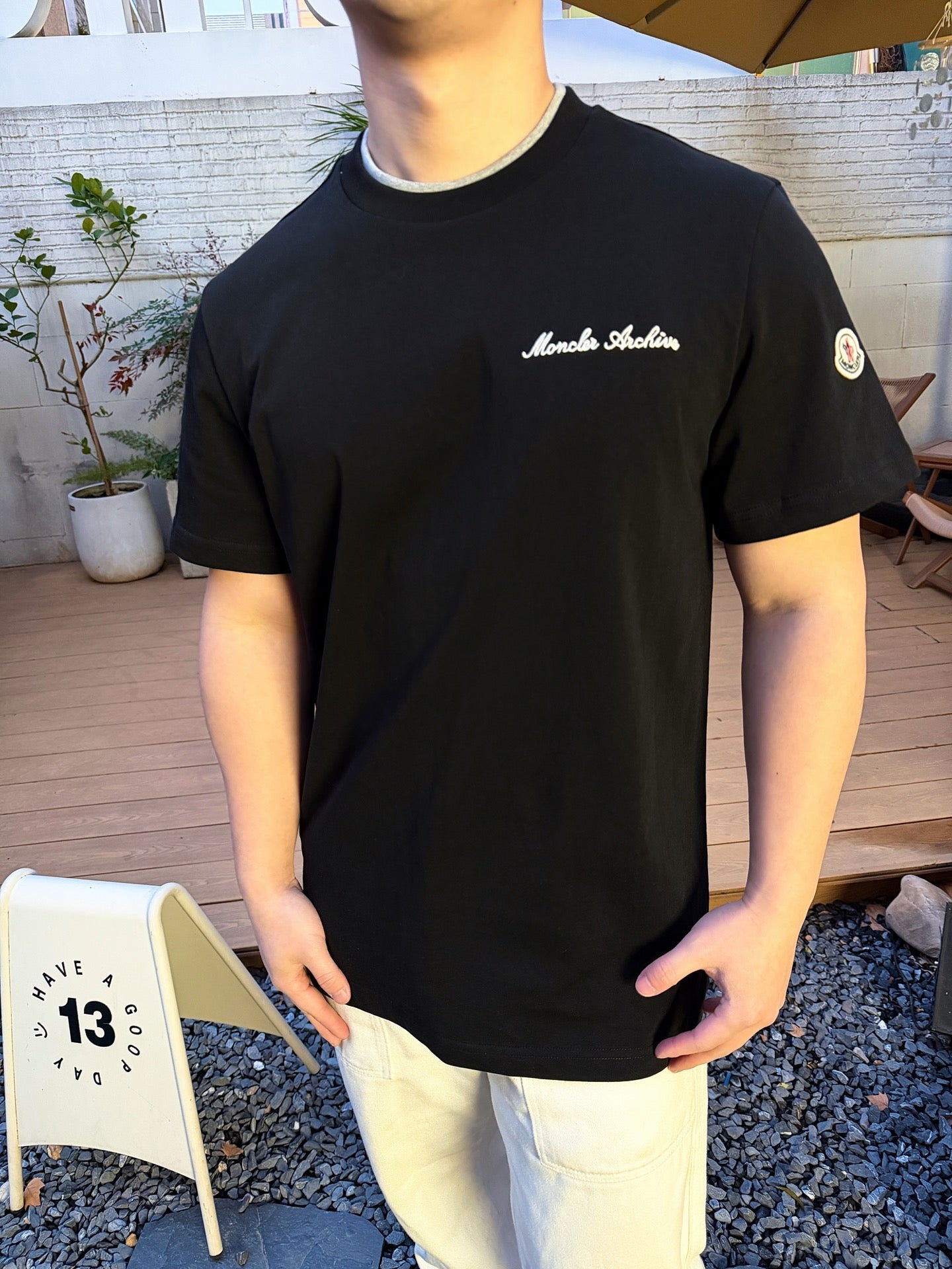 2026 New Mon Embroidered Logo Fake Two-Piece Short Sleeve (AA524-A15)