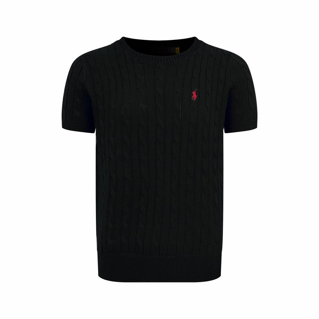 2026 New RL Cable-Knit Short-Sleeve Sweater (CC938-A50)