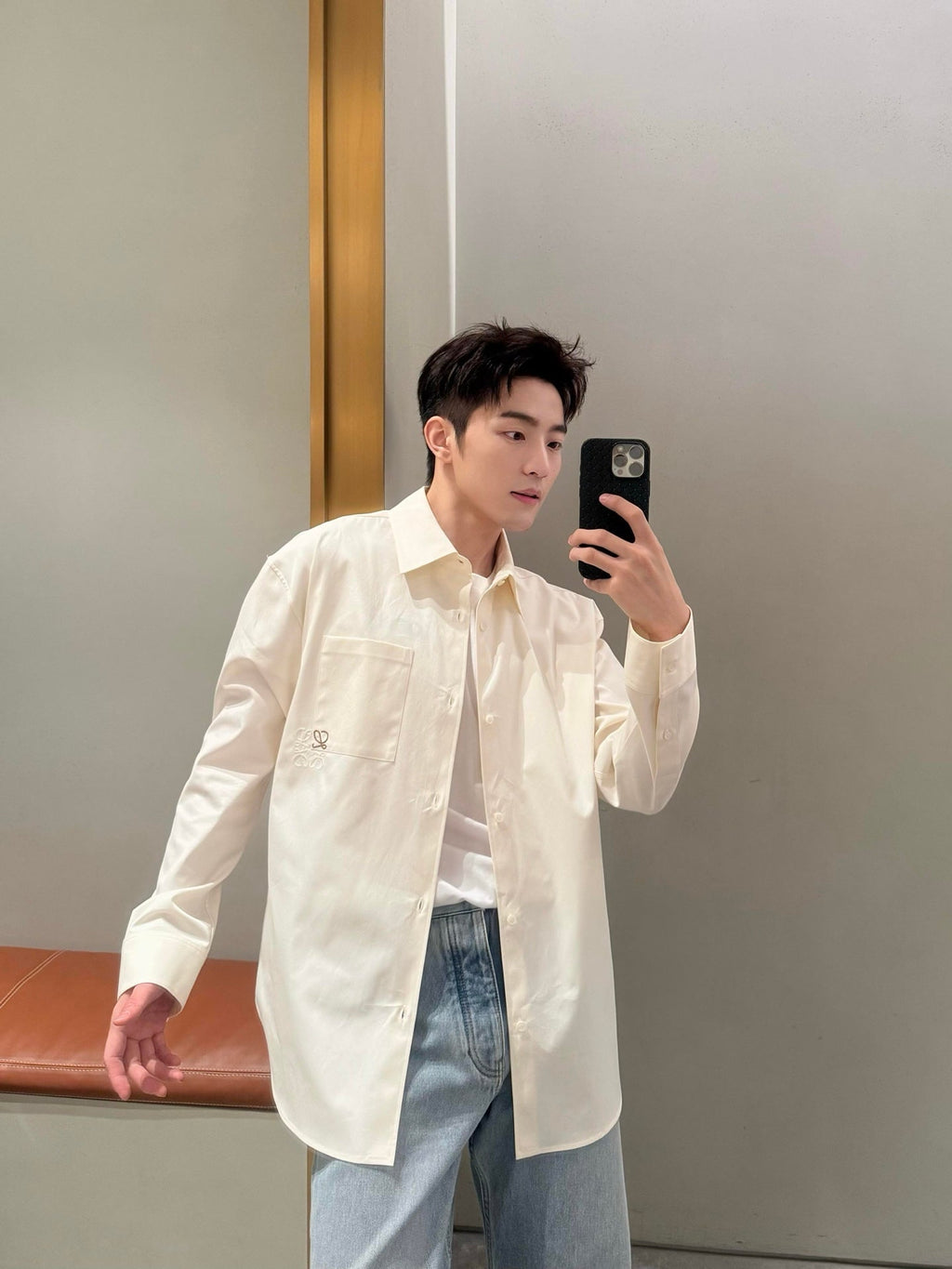 2026 New Way Two-Tone Embroidered Patch Pocket Shirt (CC944-B30)