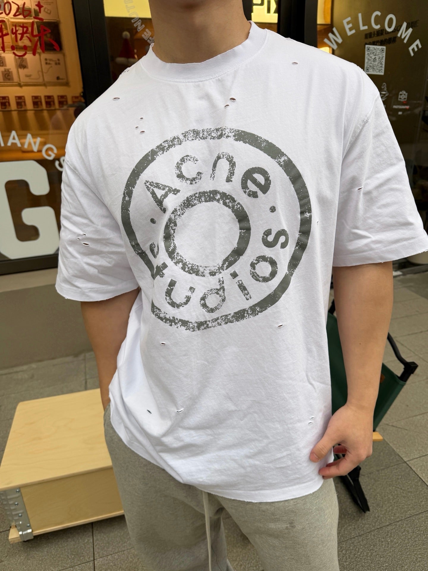 2026 New Arrival Ac Distressed Ripped T-Shirt (25184-A20)