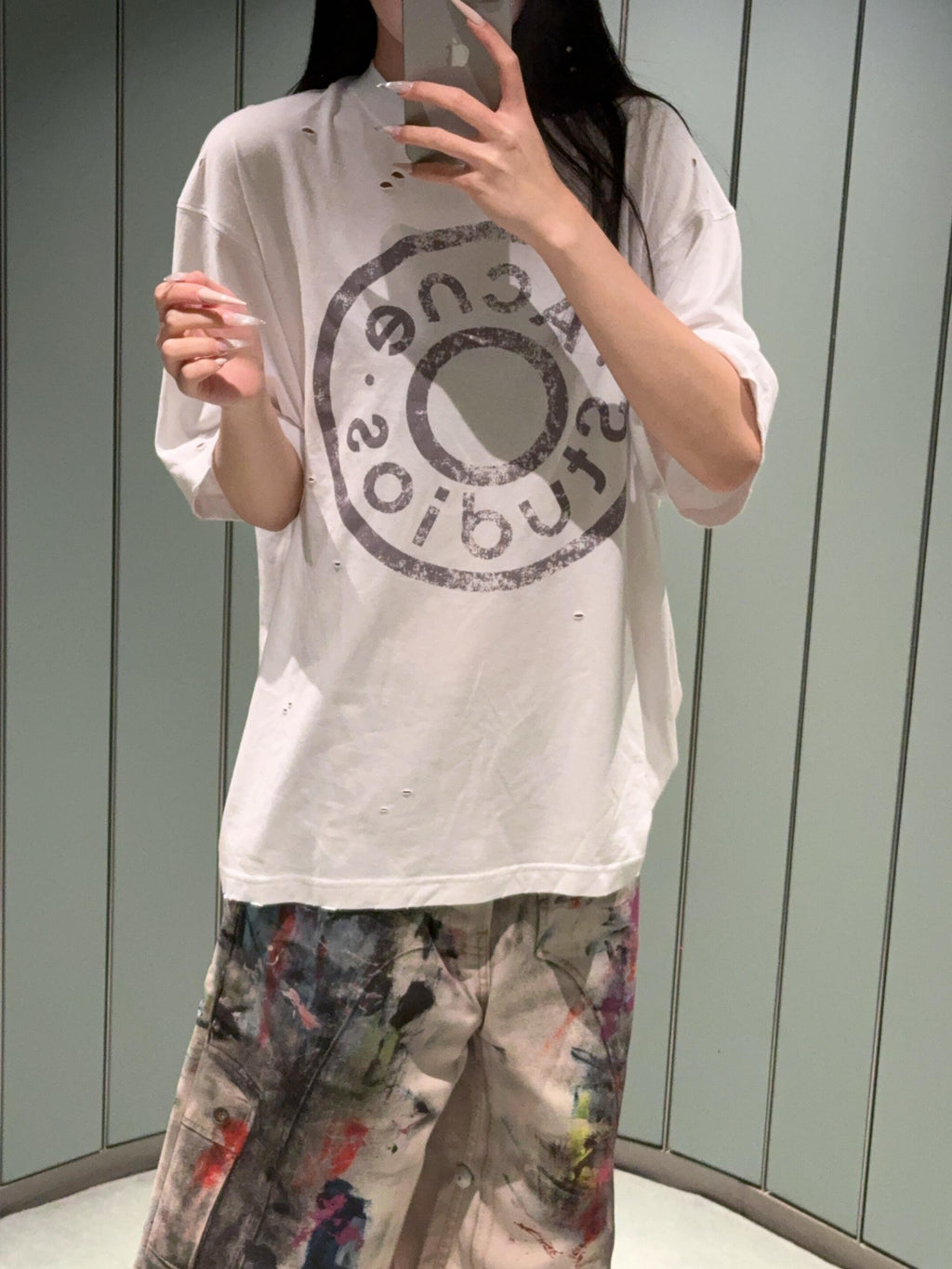 2026 New Arrival Ac Distressed Ripped T-Shirt (25184-A20)