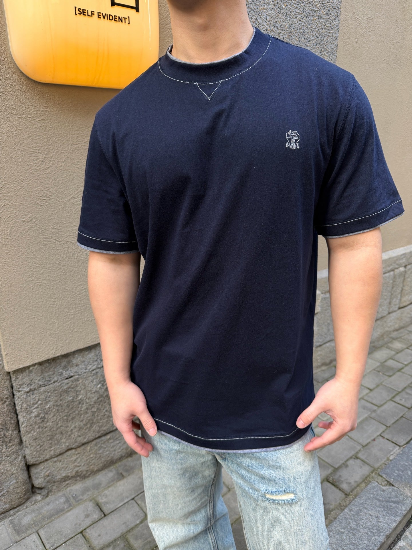 2026 New BC Embroidered Patch Layered Short Sleeve (BB787-A15)
