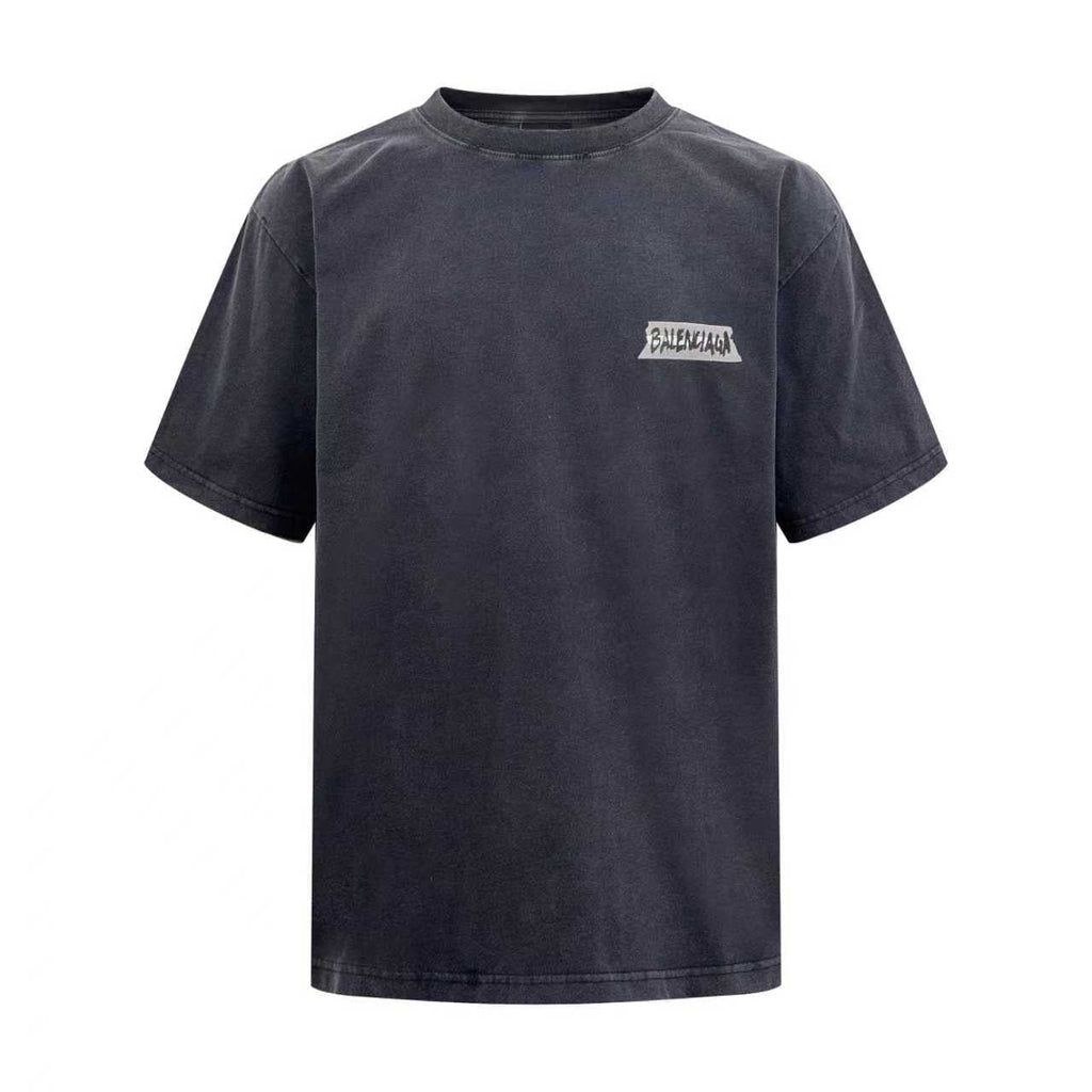 2026 New Balen Distressed Print Letter Short-Sleeve T-Shirt (BB770-A20)