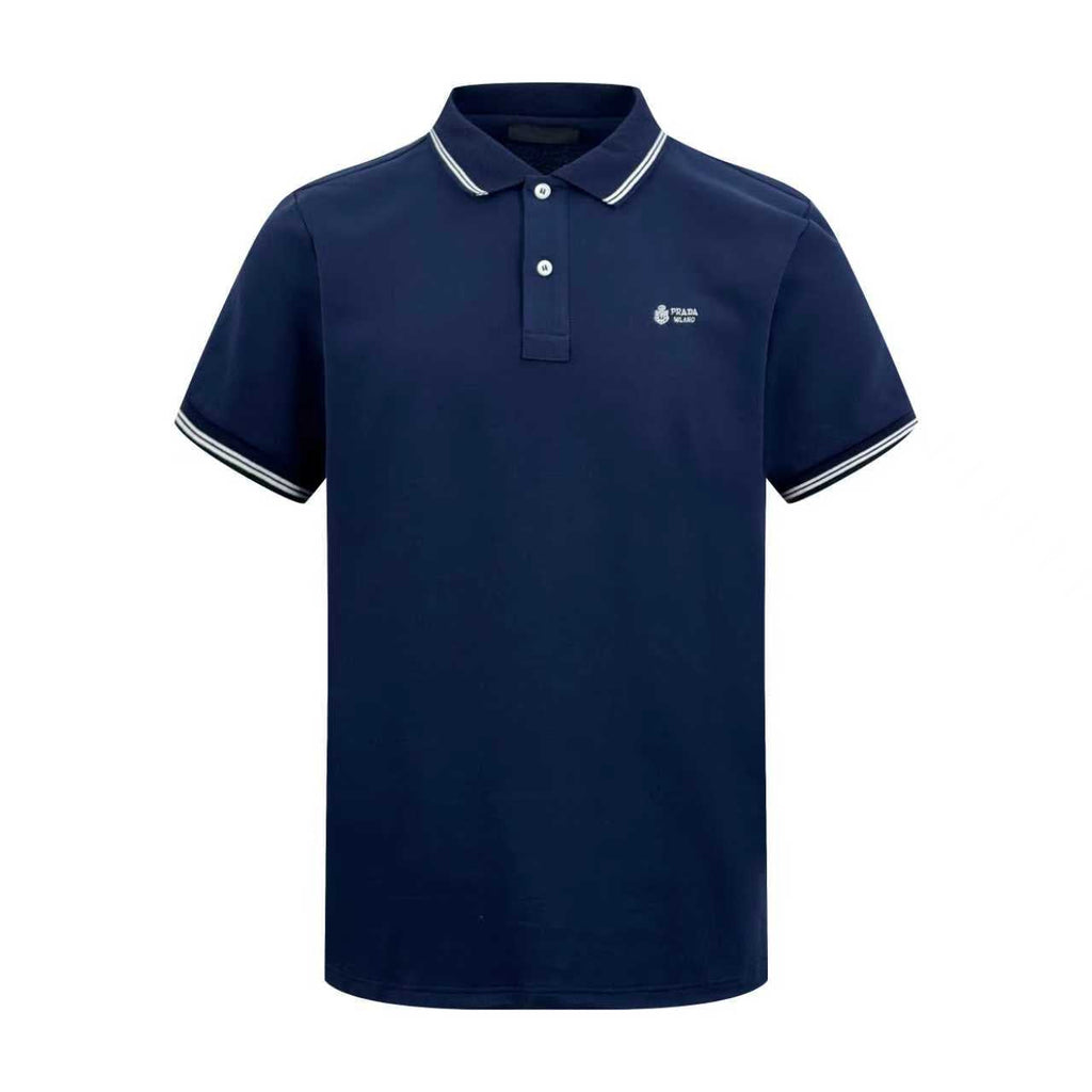2026 New Triangle Brand Logo Embroidered Drawstring Polo Shirt (CC947-A40)