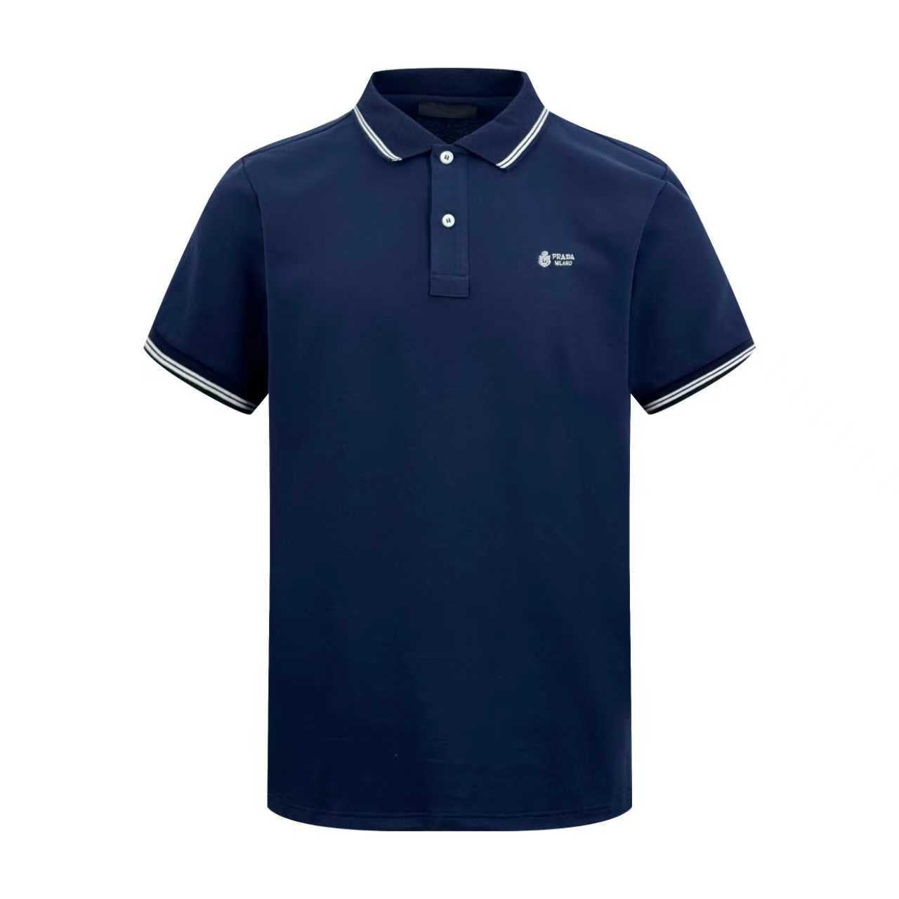 2026 New Triangle Brand Logo Embroidered Drawstring Polo Shirt (CC947-A40)