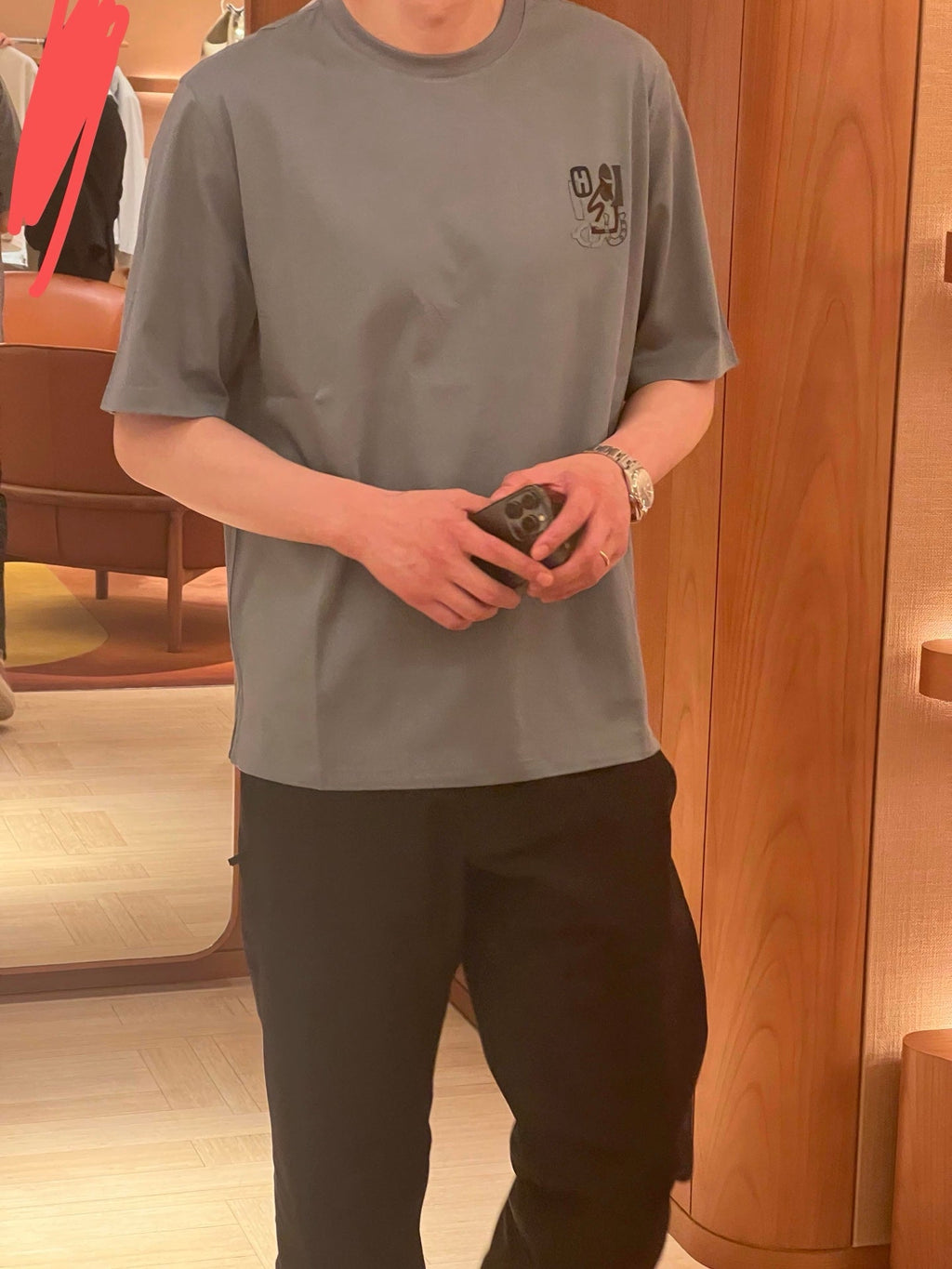 2026 New H Embroidered Leather Short-Sleeve Shirt (AA546-A15)