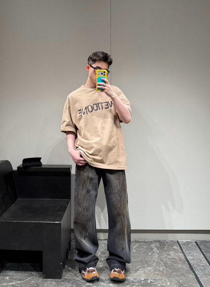 2026 New WE11 Printed Hand-Painted Short-Sleeved Shirt (AA557-A10)