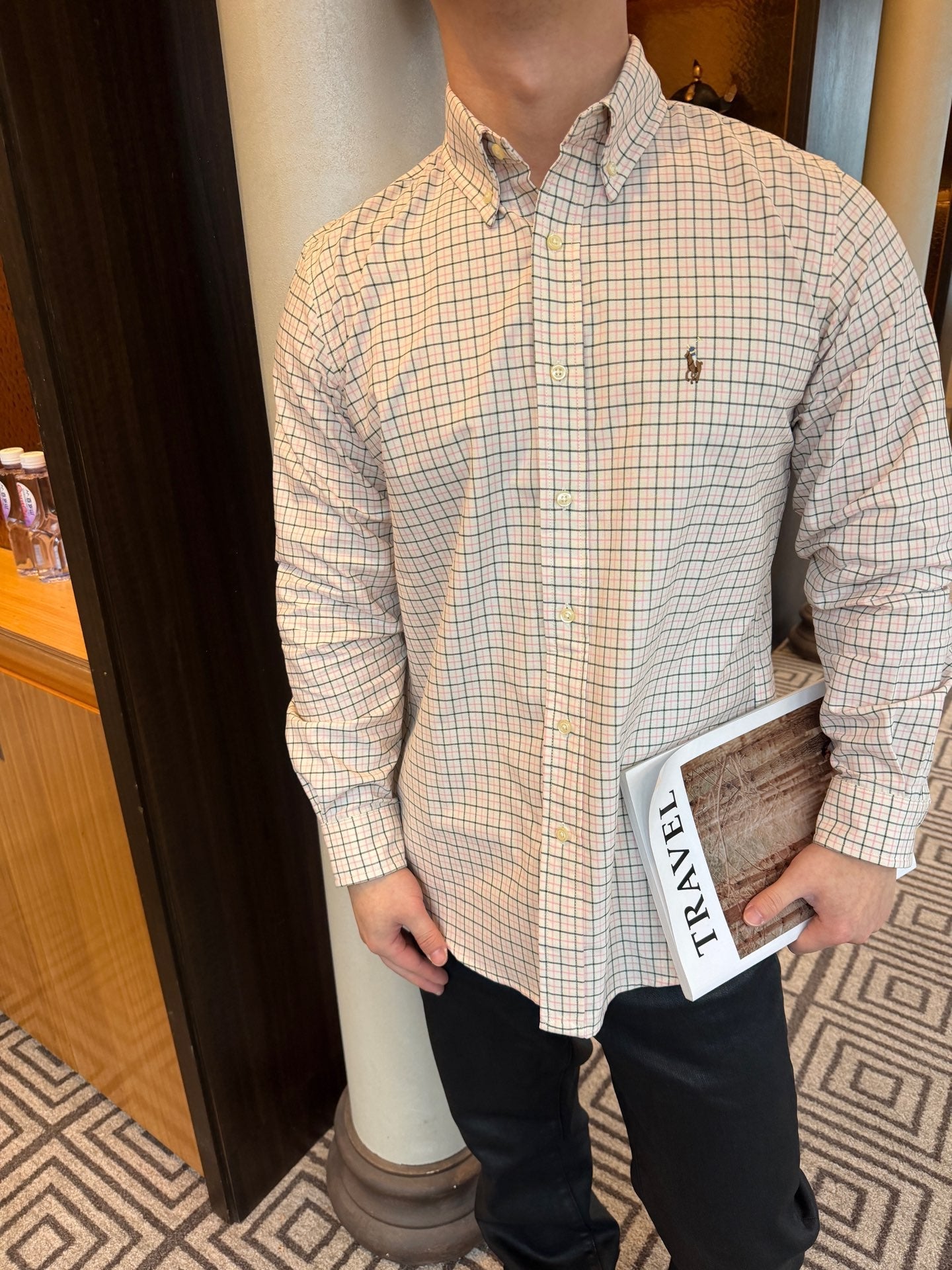 2026 New RL Embroidered Check Shirt (CC951-B35)