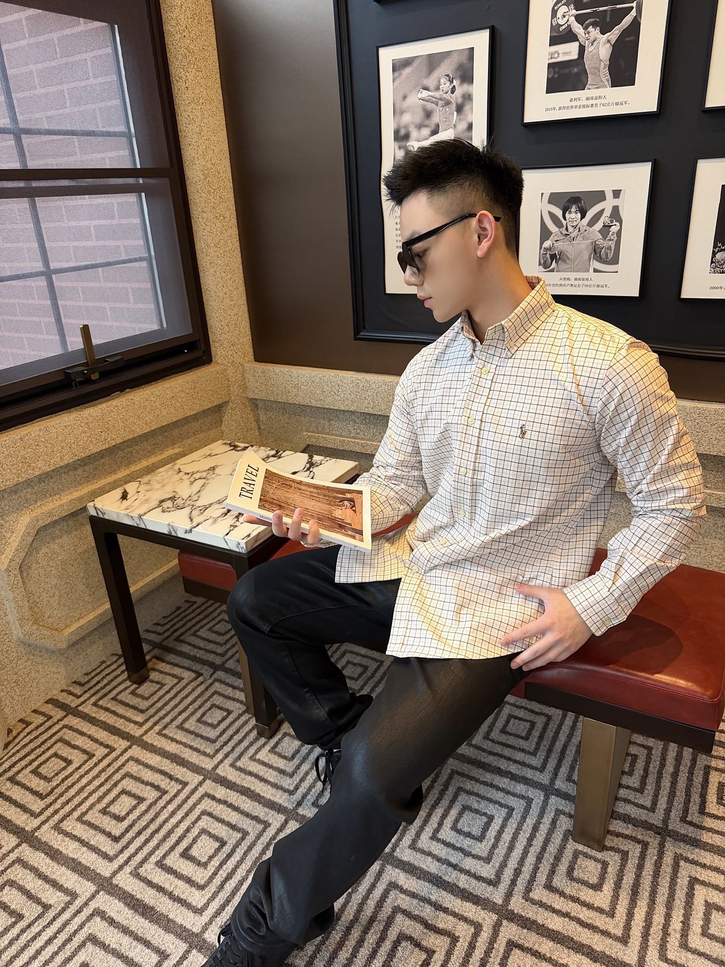 2026 New RL Embroidered Check Shirt (CC951-B35)