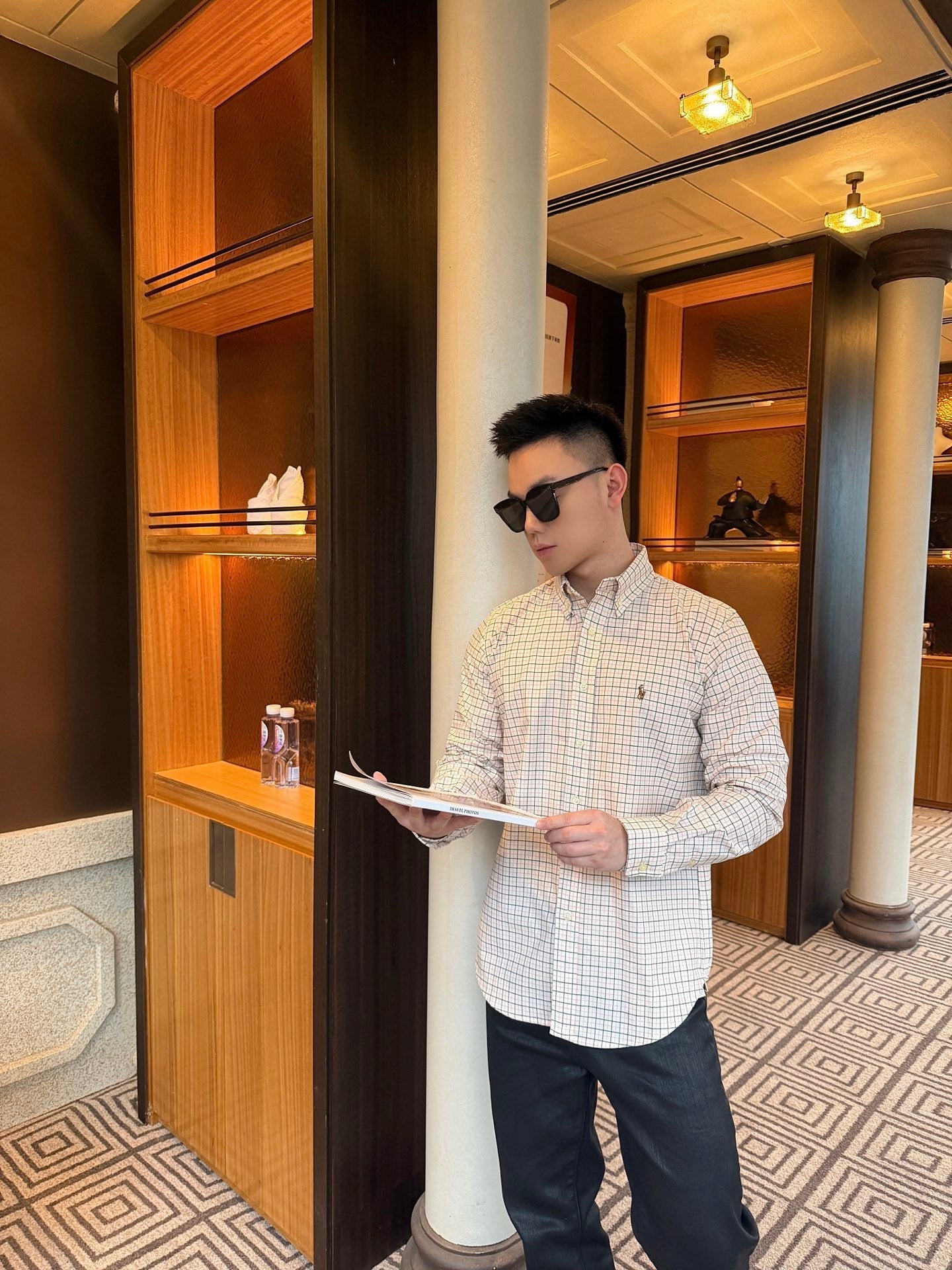 2026 New RL Embroidered Check Shirt (CC951-B35)