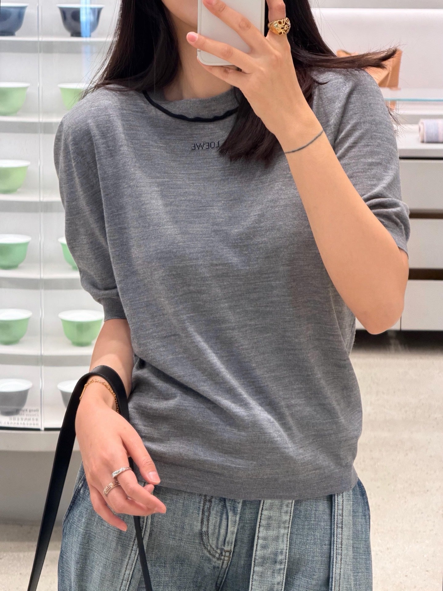 2026 New Way Jacquard Short-Sleeve Sweater (CC957-A45)