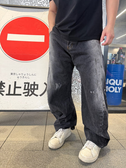 2026 New Acn Splatter-Washed Distressed Jeans (BB802-B65)