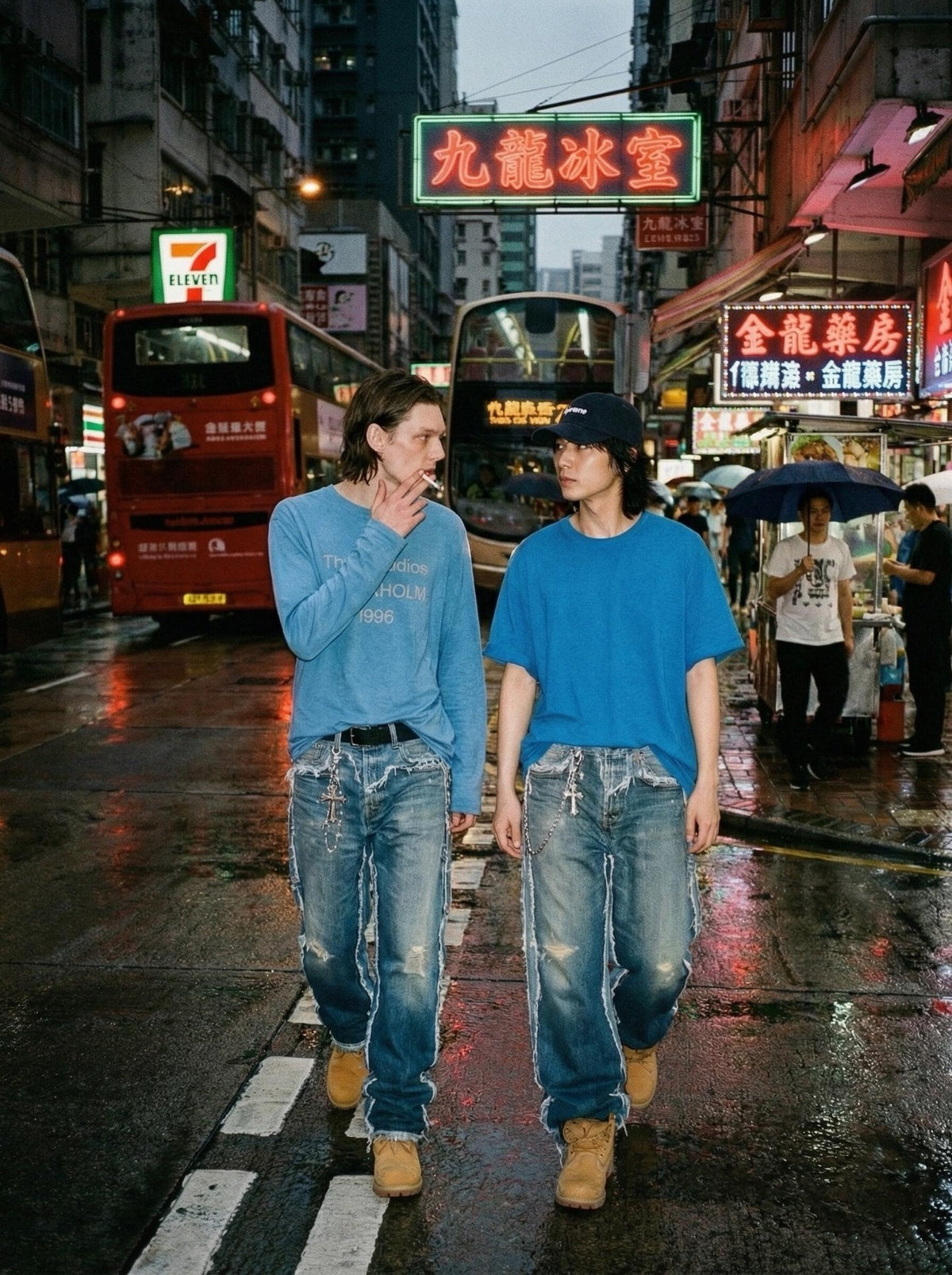 2026 New Acn Optical Illusion Print Dyed Jeans (CC961-C05)