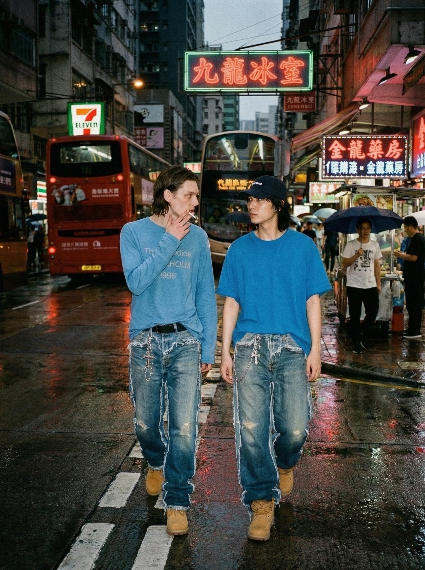 2026 New Acn Optical Illusion Print Dyed Jeans (CC961-C05)
