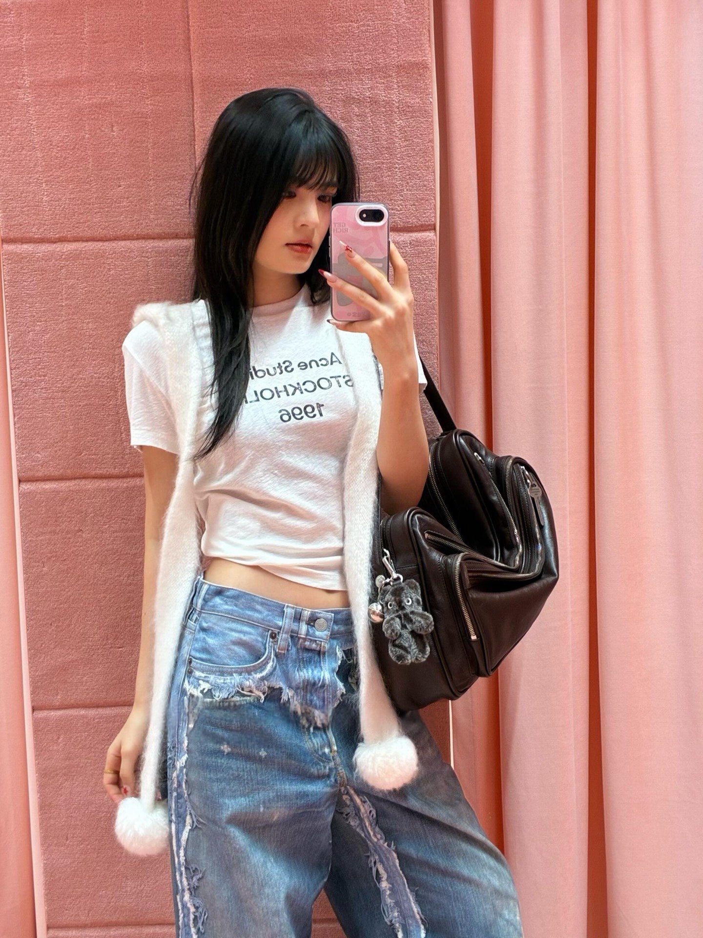 2026 New Acn Optical Illusion Print Dyed Jeans (CC961-C05)