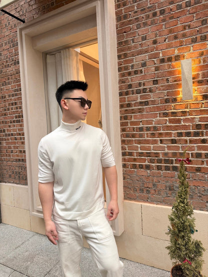 2026 New Triangle Brand Jacquard Short-Sleeved Jumper (AA574-A40)