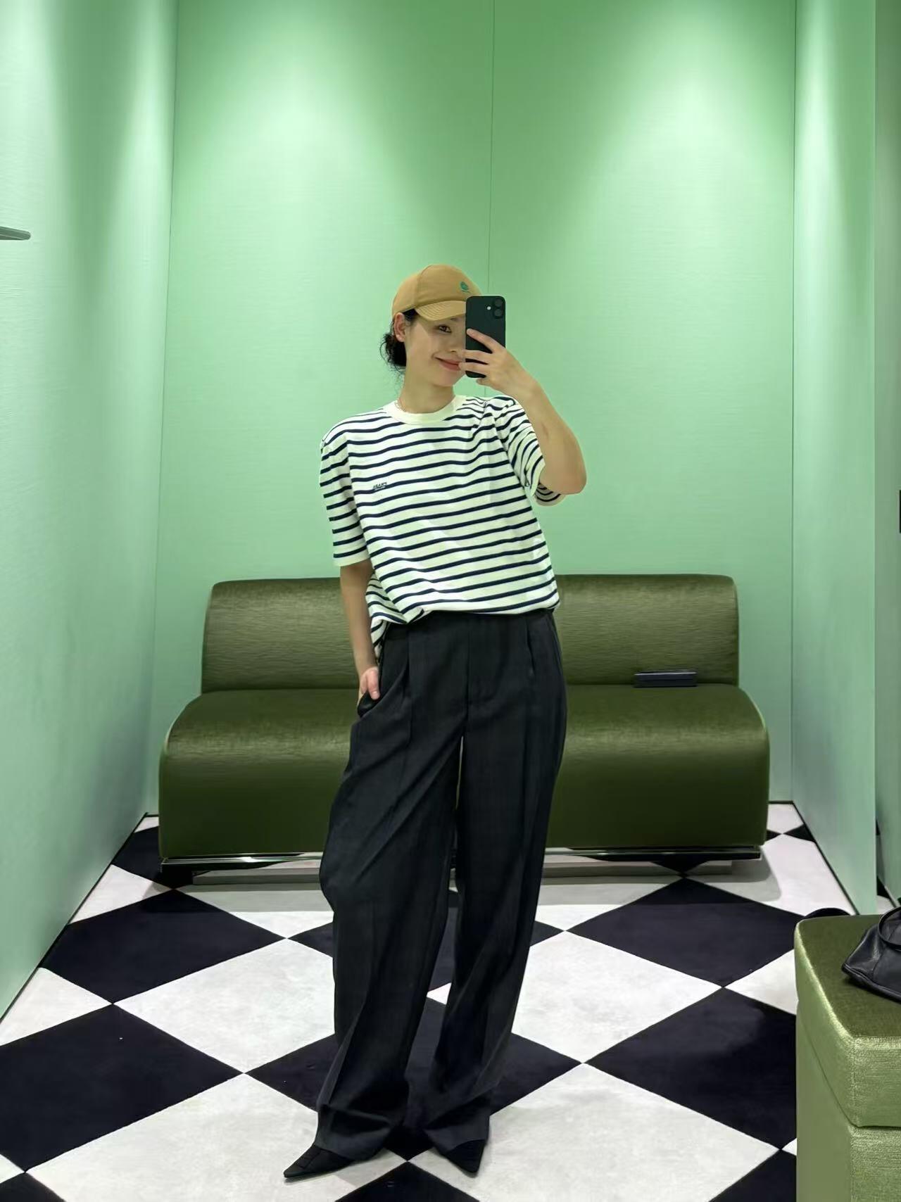 2026 New Triangle Brand Embroidered Striped Short-Sleeved Jumper (CC965-A75)