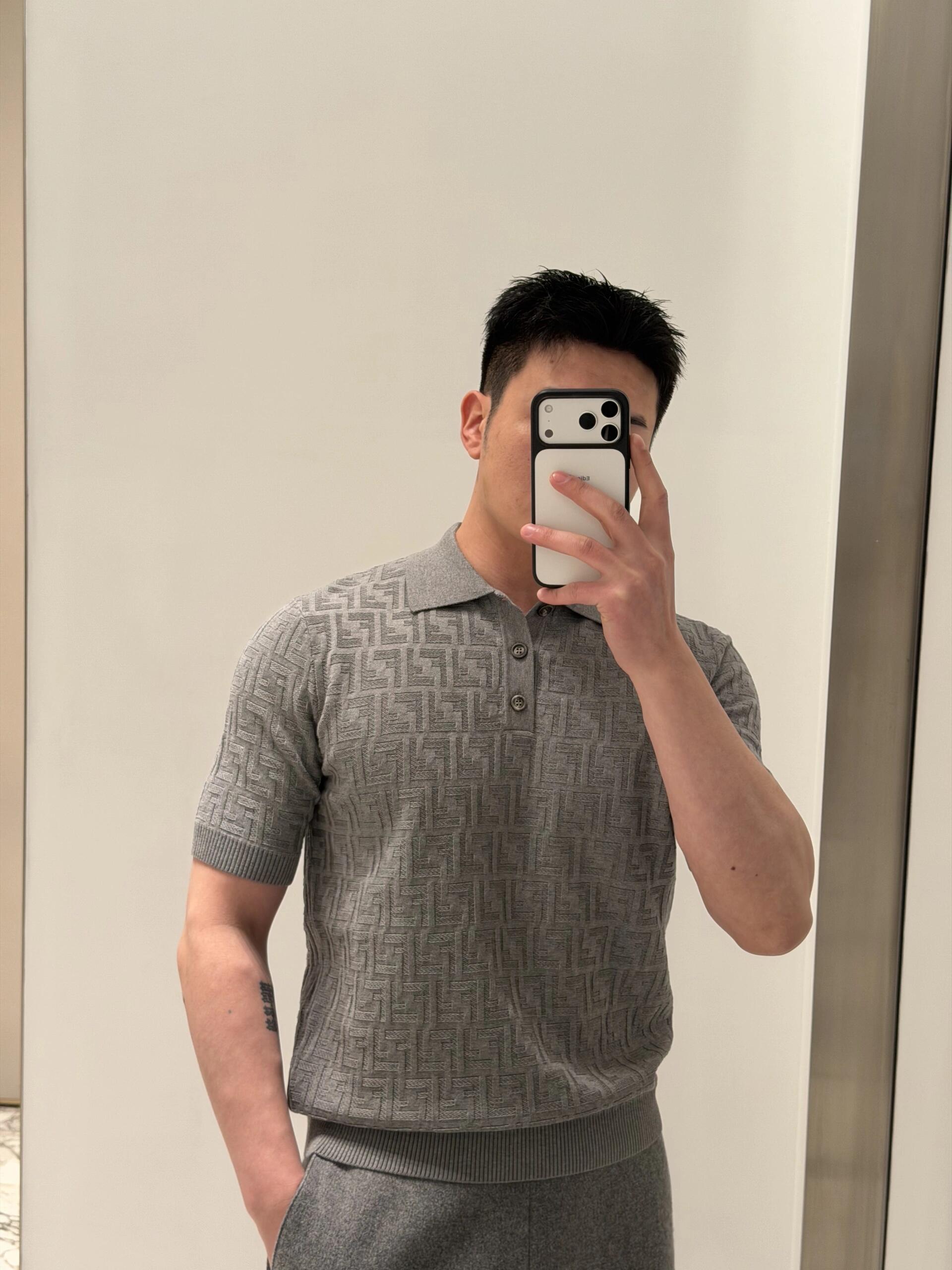 2026 New Arrival FF All-over Print Polo Neck Jumper (AA568-A75)