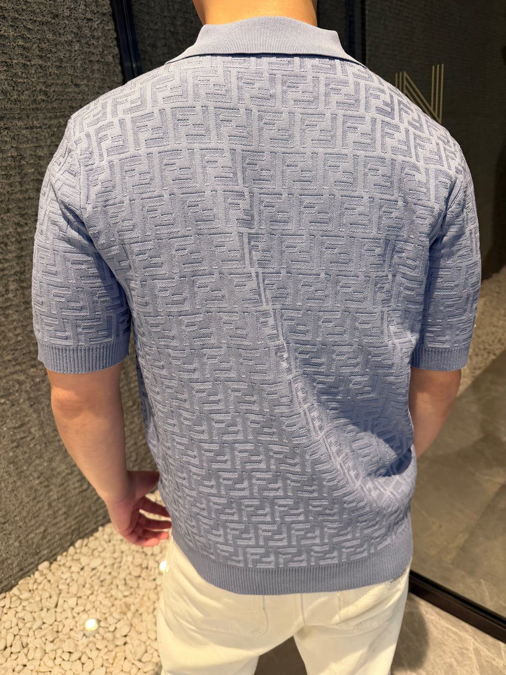 2026 New Arrival FF All-over Print Polo Neck Jumper (AA568-A75)