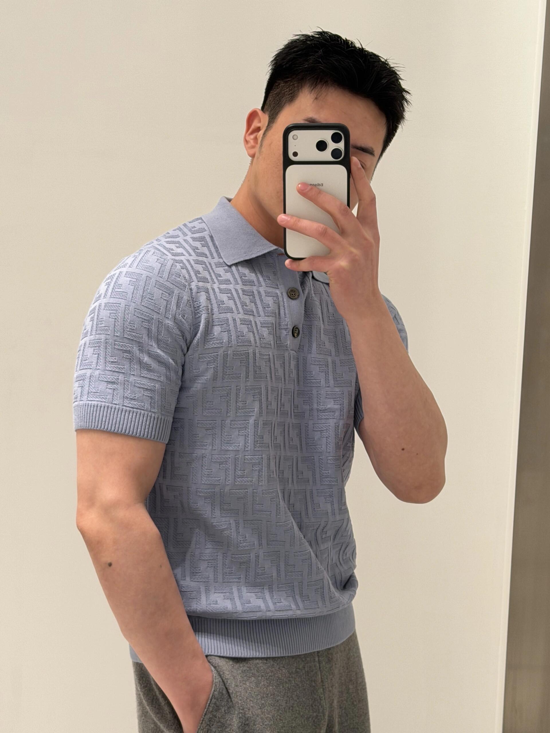 2026 New Arrival FF All-over Print Polo Neck Jumper (AA568-A75)