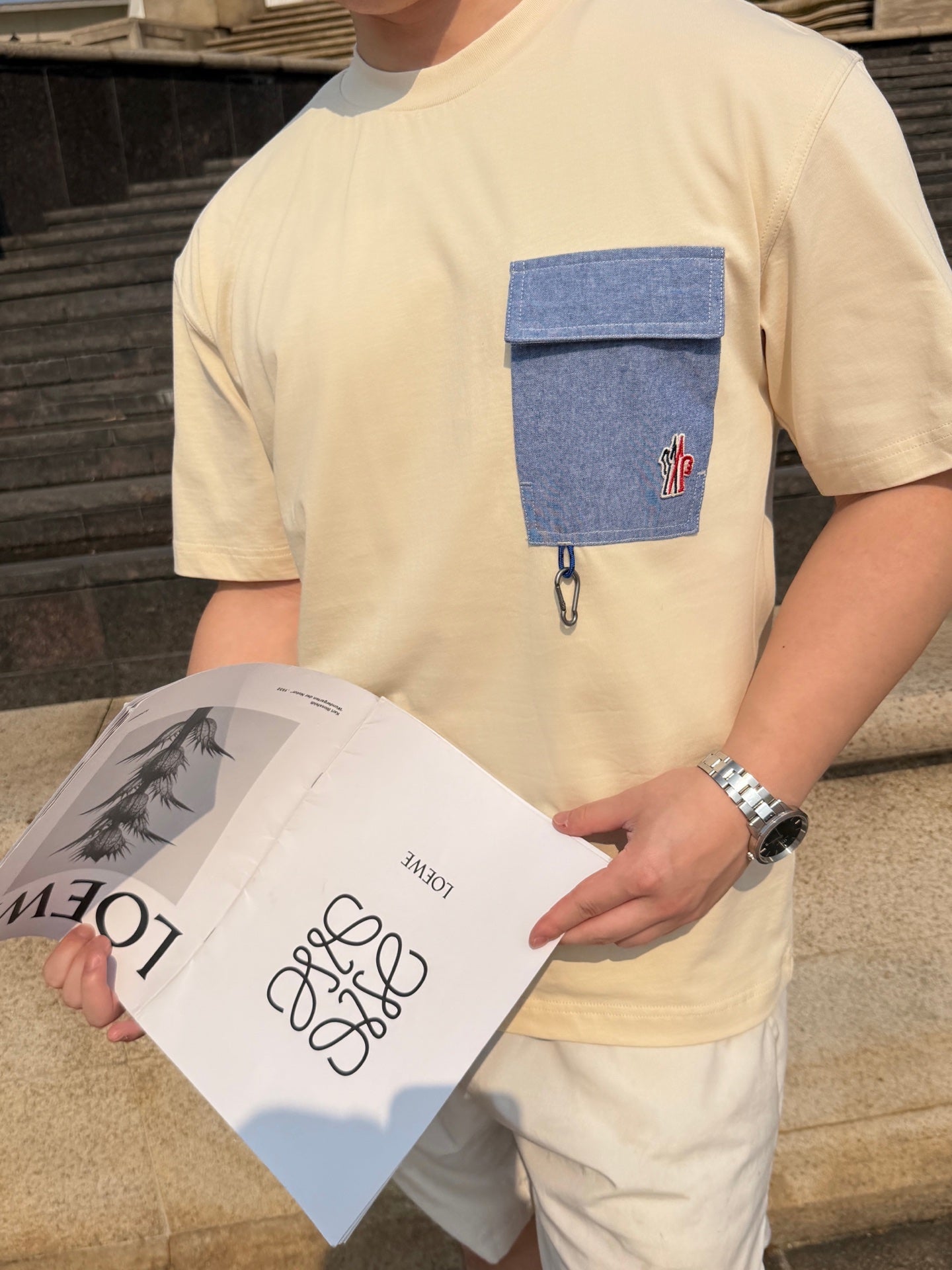 2026 New Mon Logo Pocket Short-Sleeved T-Shirt (AA572-A20)