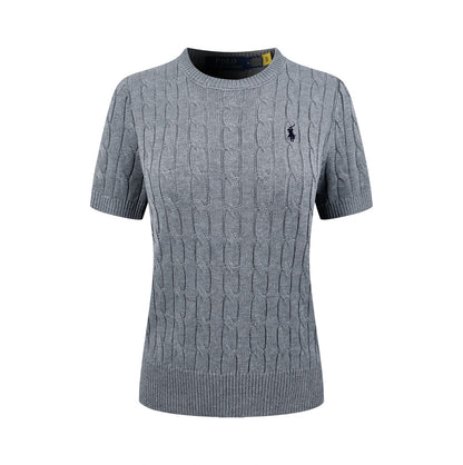 2026 Women's RL Twisted-Knit Short-Sleeved Jumper (FF720)