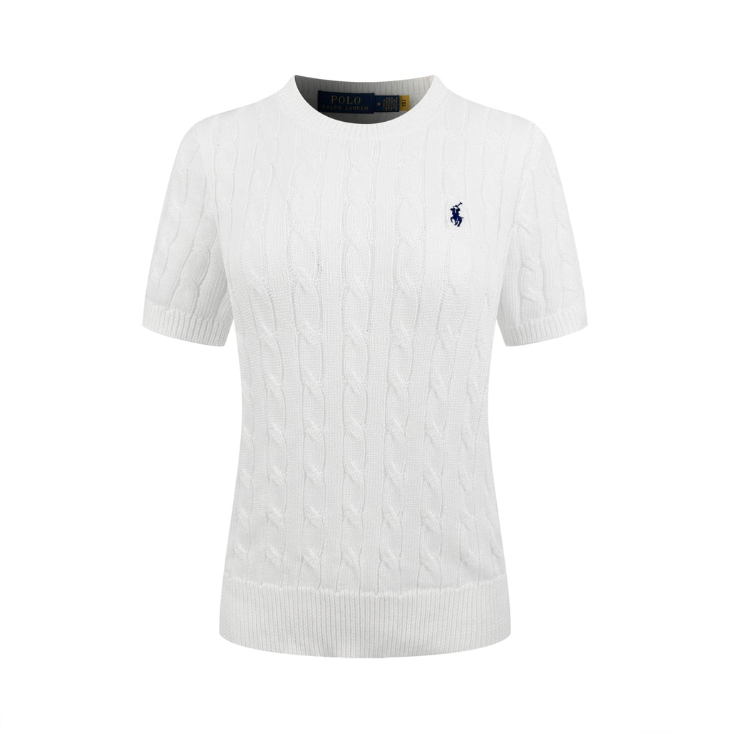 2026 Women's RL Twisted-Knit Short-Sleeved Jumper (FF720)