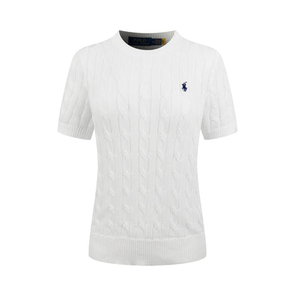 2026 Women's RL Twisted-Knit Short-Sleeved Jumper (FF720)