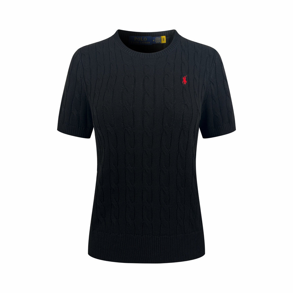2026 Women's RL Twisted-Knit Short-Sleeved Jumper (FF720)