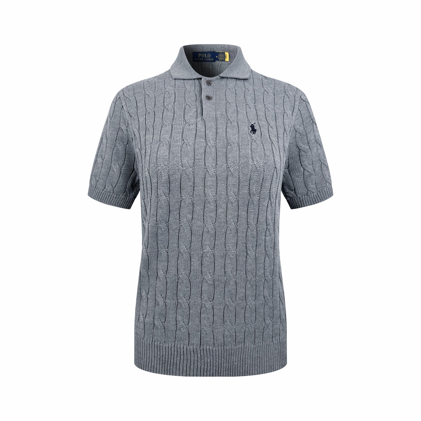 2026 Women's RL Cable-Knit Polo Neck Sweater (FF719)