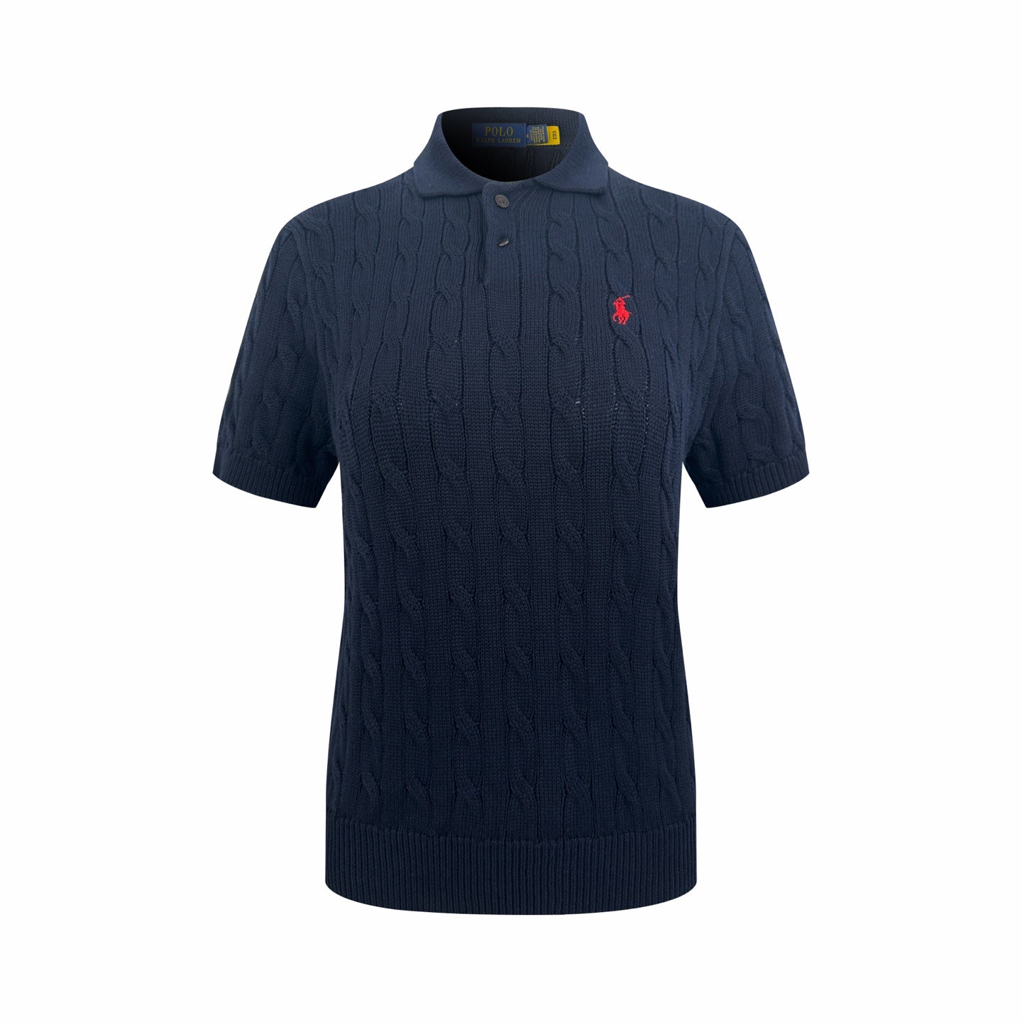 2026 Women's RL Cable-Knit Polo Neck Sweater (FF719)