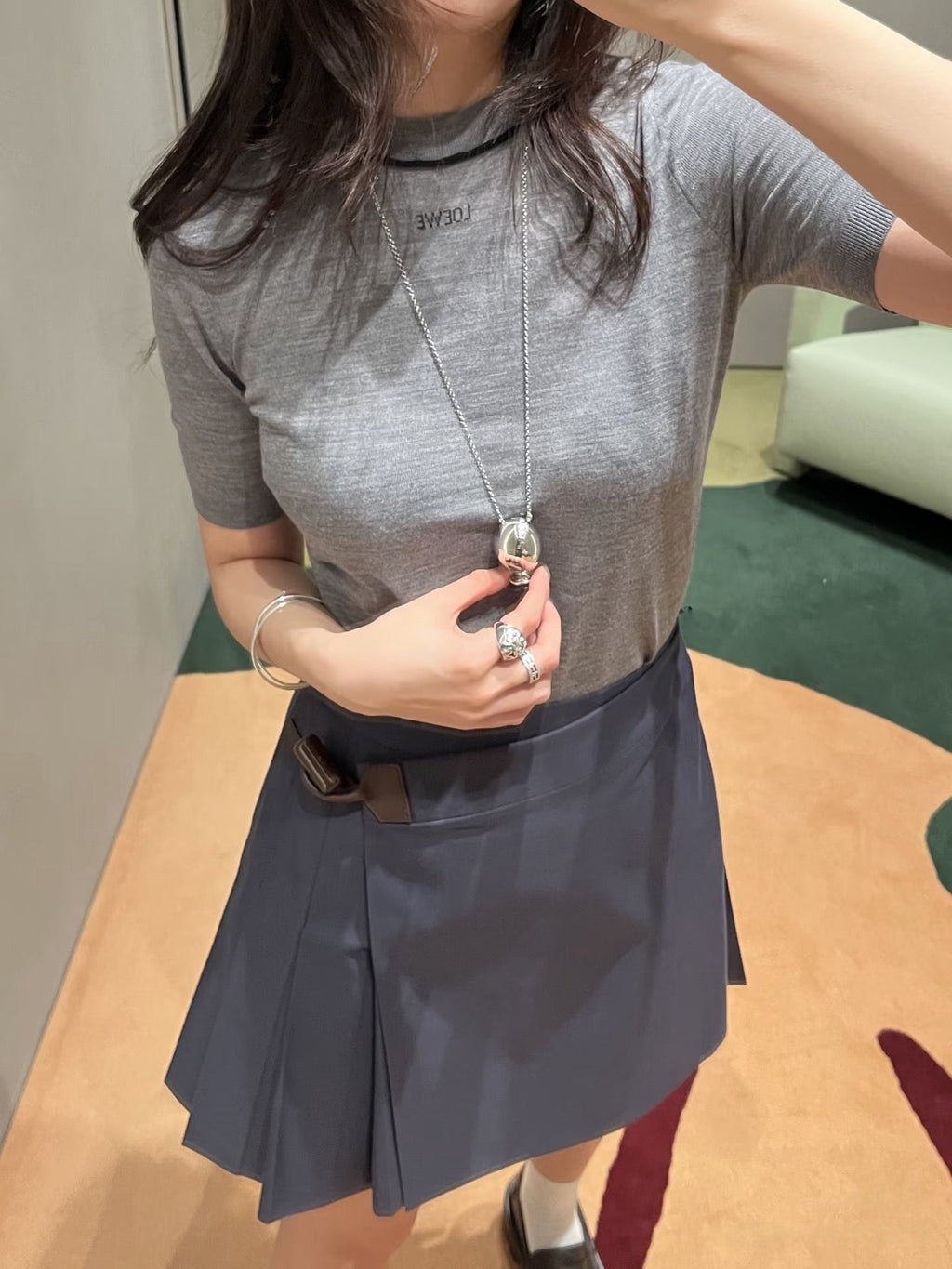 2026 Women's Way Jacquard Short-Sleeved Jumper (FF712)