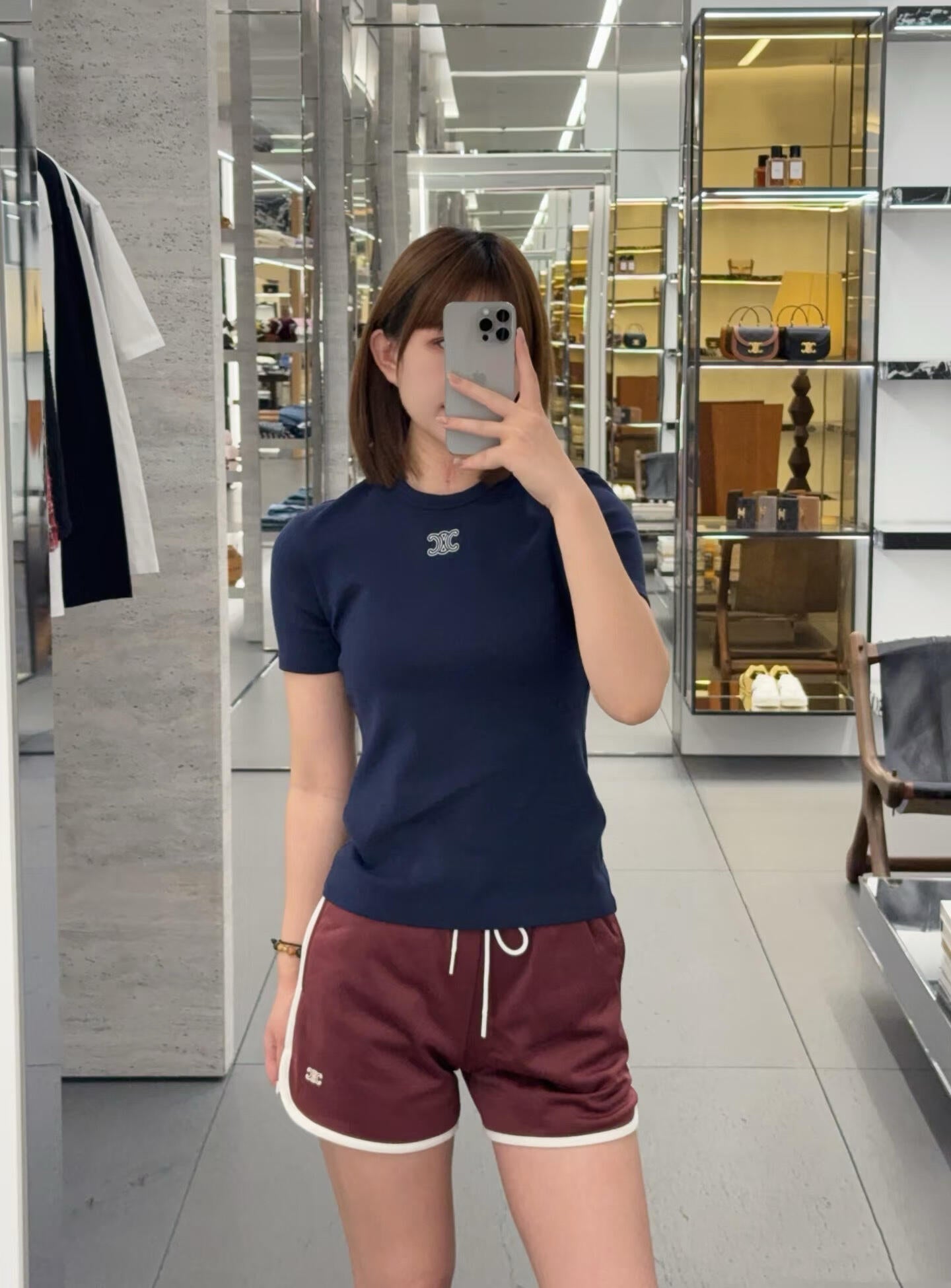 2026 Women's Ce Logo Embroidered Short-Sleeved T-Shirt (EE401)